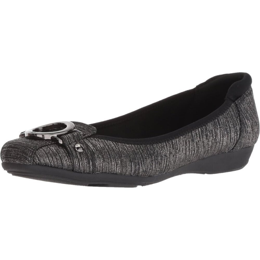 🆕Anne Klein  Flat Shoes Women's Black Umeko Ballet Soft and Comfortabel Shoes